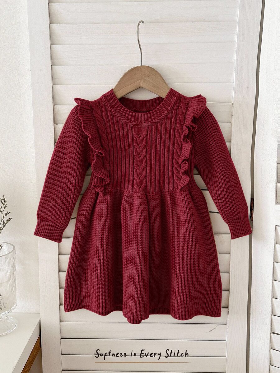 Vestido de Malha para Bebê Menina