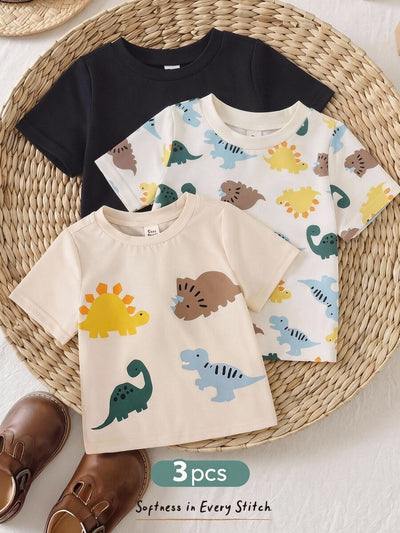 Kit com 3 Camisetas para Menino · Multicolorido 