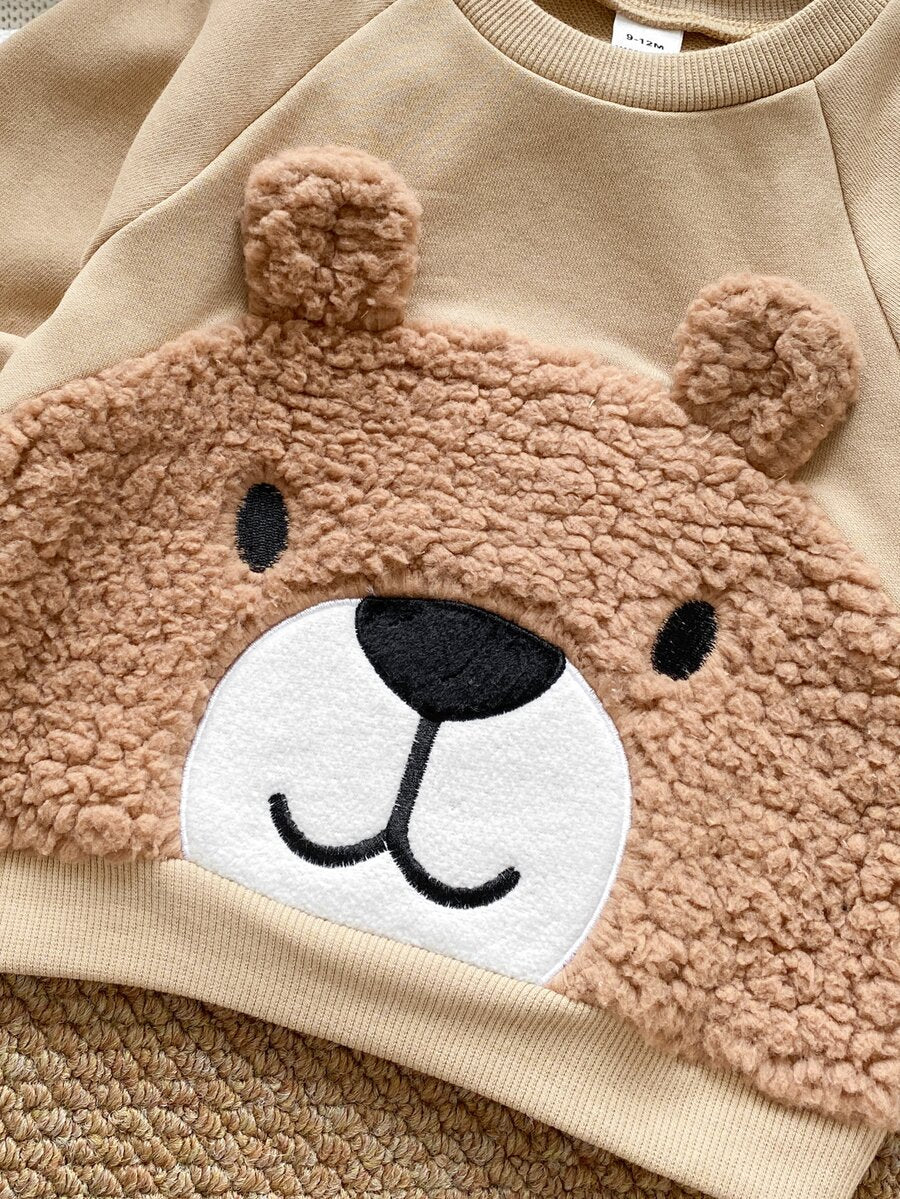 Moletons Bebê Bichinhos · Urso bege 