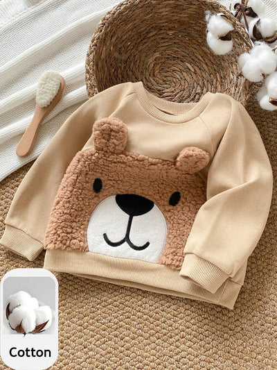 Moletons Bebê Bichinhos · Urso bege 