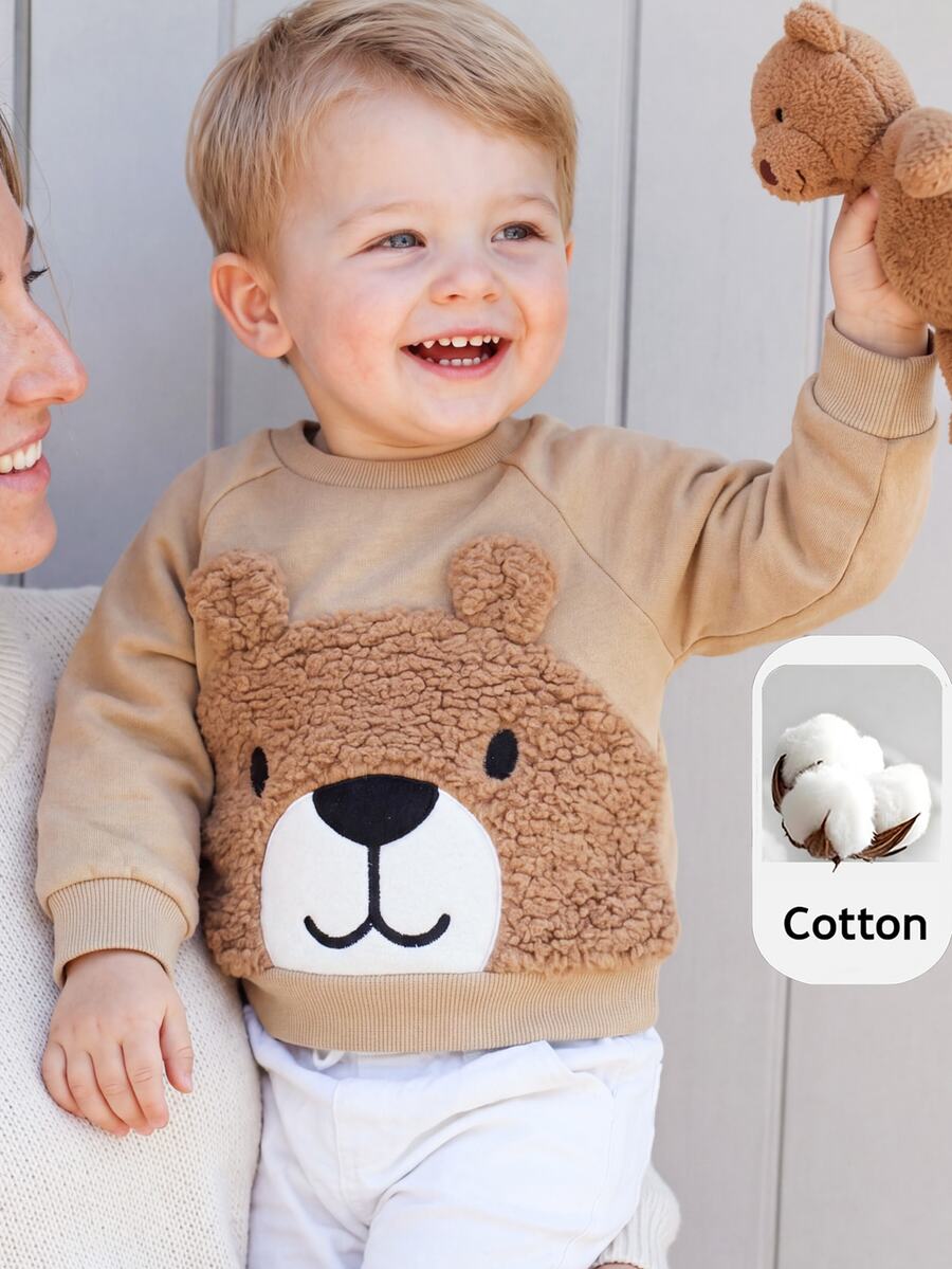 Moletons Bebê Bichinhos · Urso bege 